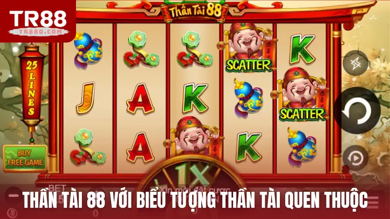 Game Thần Tài 88 với biểu tượng Thần Tài quen thuộc