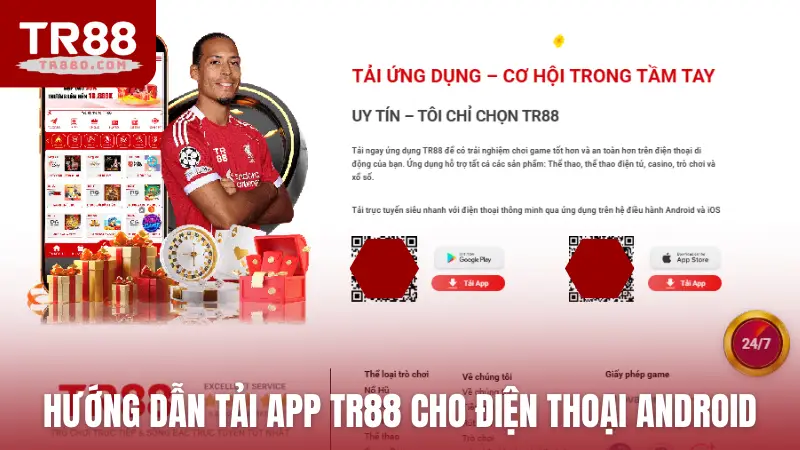 Hướng dẫn tải app TR88 cho điện thoại Android