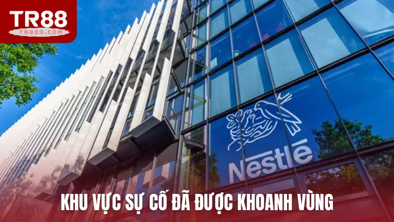 Khu vực sự cố đã được khoanh vùng