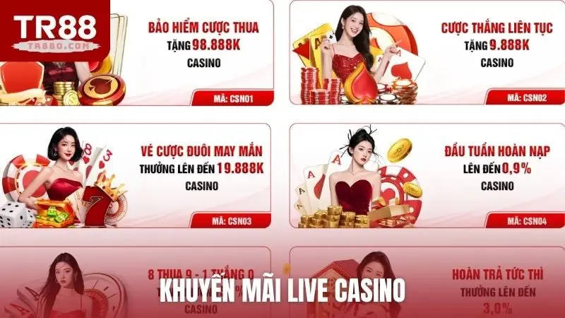 Khuyến mãi live casino