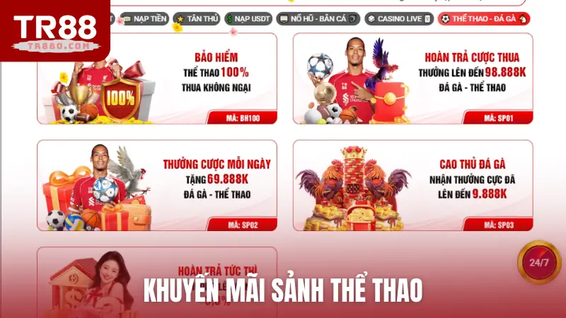 Khuyến mãi sảnh thể thao
