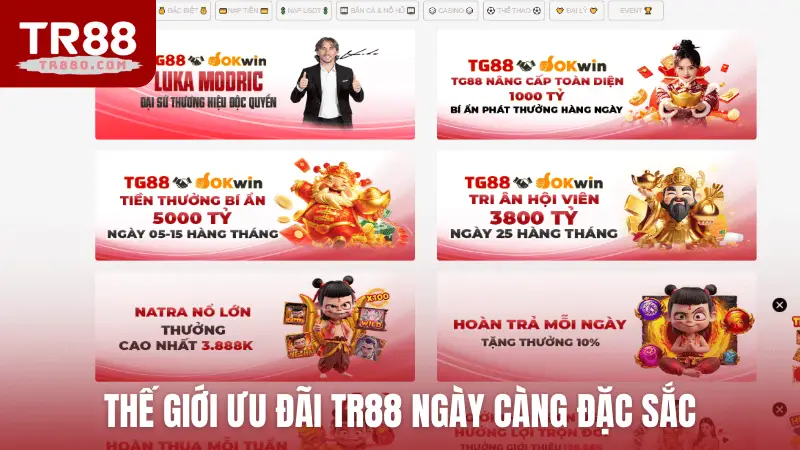 Thế giới ưu đãi TR88 ngày càng đặc sắc